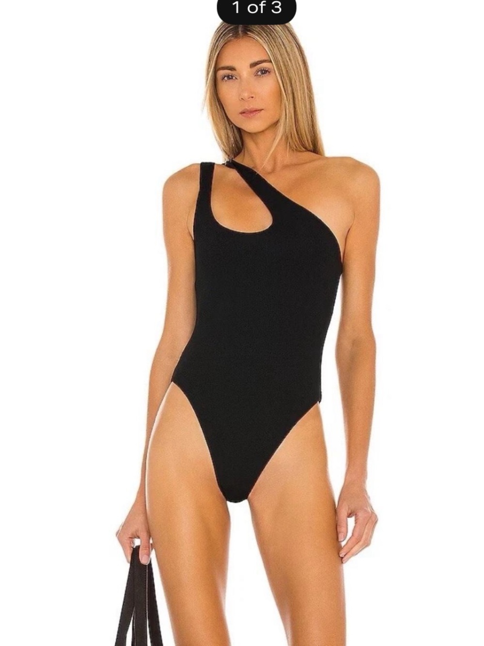 One-Shoulder Black Women’s One-Piece Swimsuit